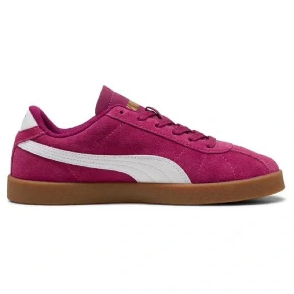 Puma Club II Trainers Sneakers Women’s Size 10 Berry/White/Gold NEW! - Picture 3 of 15